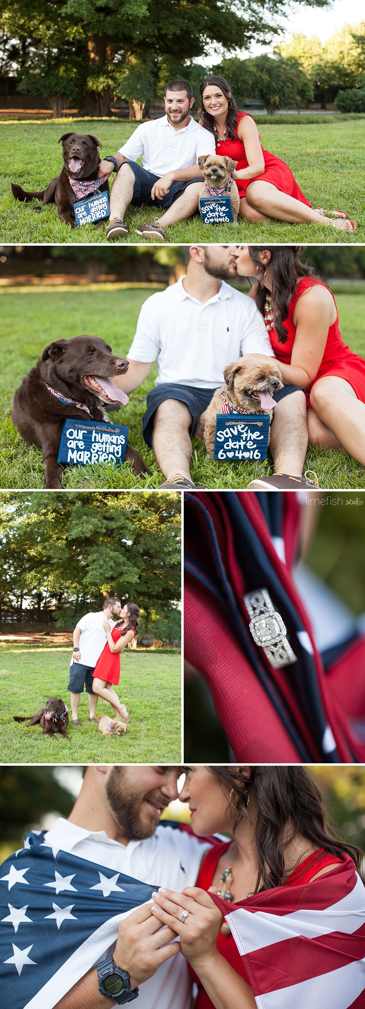 Old Town Alexandria Red, White, Blue Engagement Session by Limefish Studio Photography | Northern Virginia